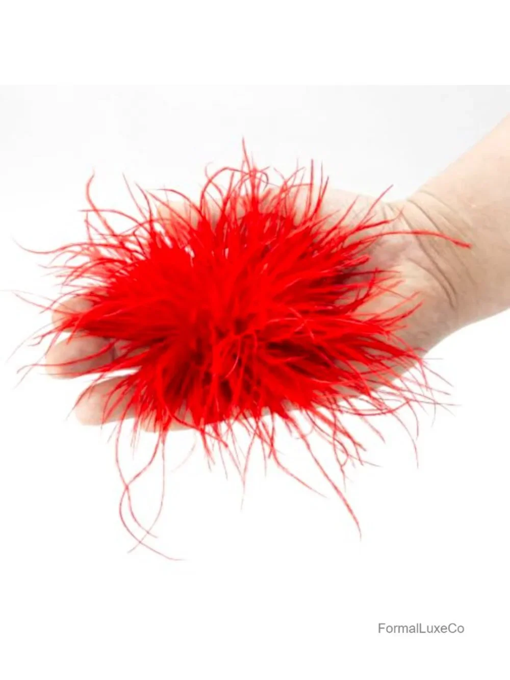 Elegant Feather Flower Brooch Pin Oversized 150mm Lapel Pin for Wedding Party